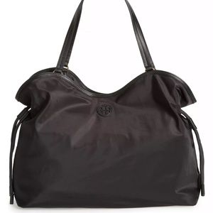 Tory Burch Scout Nylon Tote Black NWT